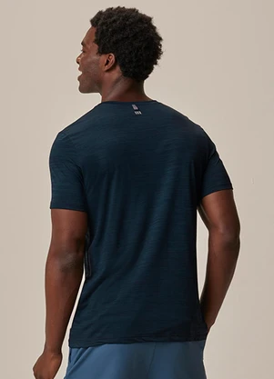 Malwee - Camiseta Slim Malha Uv Active Azul Marinho - MALWEE