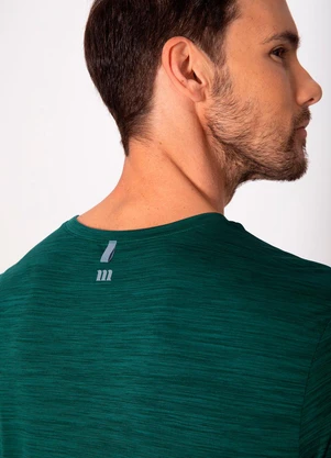 Malwee - Camiseta Slim Malha Uv Active Verde Petróleo - MALWEE