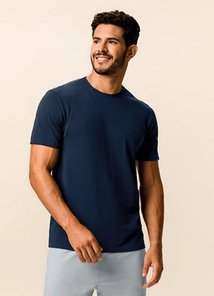 Malwee - Camiseta Slim Uv Active Azul Marinho - MALWEE