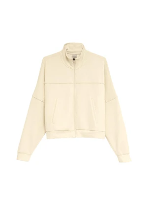 Malwee - Jaqueta Ampla Scuba Touch Active Off White - MALWEE