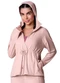 Zee Rucci - Jaqueta com Capuz e Abertura Polegar Preto - variação: Rosa