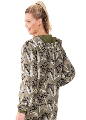 Zee Rucci - Jaqueta Corta-Vento Estampada Cactus Verde - ZEE RUCCI