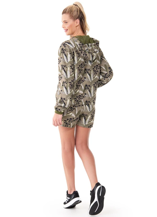 Zee Rucci - Jaqueta Corta-Vento Estampada Cactus Verde 4