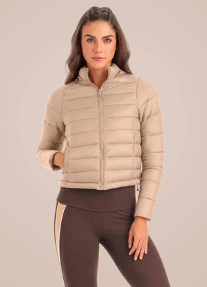 Endorfina - Jaqueta Feminina Microfibra Bege - ENDORFINA