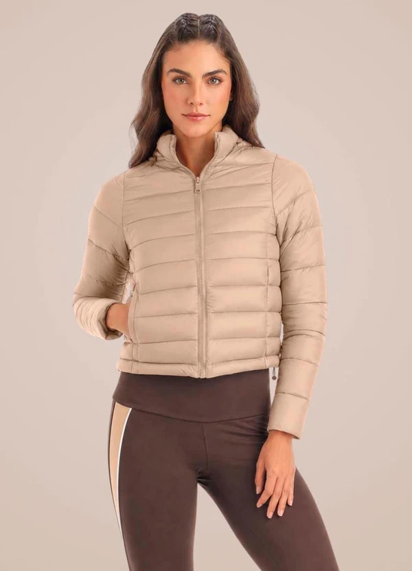 Endorfina - Jaqueta Feminina Microfibra Bege
