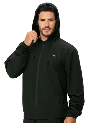 Zee Rucci - Jaqueta Masculina com Forro, Capuz e Bolso Preto - ZEE RUCCI