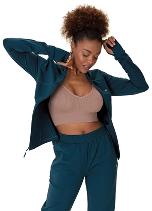 Malwee - Jaqueta Slim Double Jersey Active Azul Petróleo - MALWEE