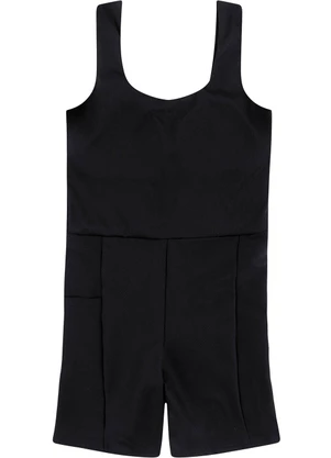 Malwee - Macaquinho Canelado com Bolso Preto - MALWEE