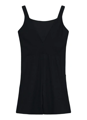 Malwee - Macaquinho Slim Canelado Active Preto - MALWEE