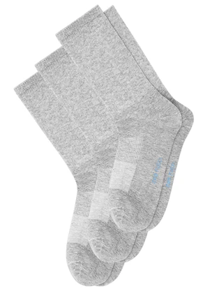 Zee Rucci - Kit com 3 Meias pares Cano Alto Cinza - ZEE RUCCI