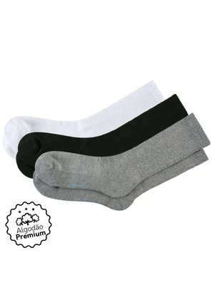 Zee Rucci - Kit com 3 pares Meias Cano Alto  Multicores - ZEE RUCCI