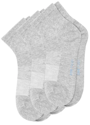 Zee Rucci - Kit com 3 pares Meias Cano Curto Cinza - ZEE RUCCI