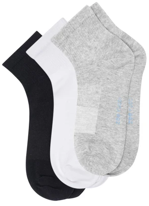 Zee Rucci - Kit com 3 pares Meias Cano Curto Multicores - ZEE RUCCI