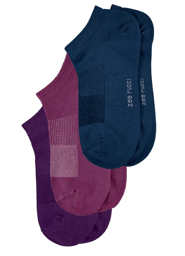 Zee Rucci - Kit com 3 pares Meias Cano Invisível Azul