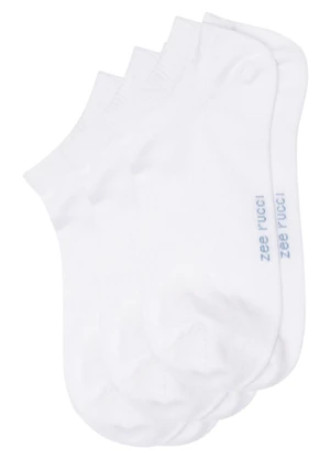 Zee Rucci - Kit com 3 pares Meias Cano Invisível Branco - ZEE RUCCI