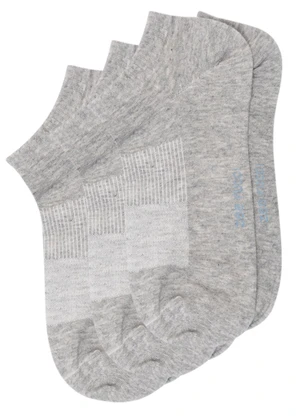 Zee Rucci - Kit com 3 pares Meias Cano Invisível Cinza - ZEE RUCCI