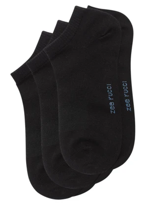 Zee Rucci - Kit com 3 pares Meias Cano Invisível Preto - ZEE RUCCI