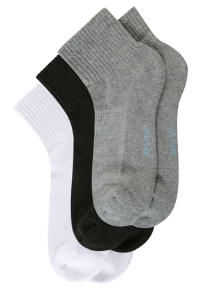 Zee Rucci - Kit com 3 pares Meias Cano Médio  Multicores - ZEE RUCCI