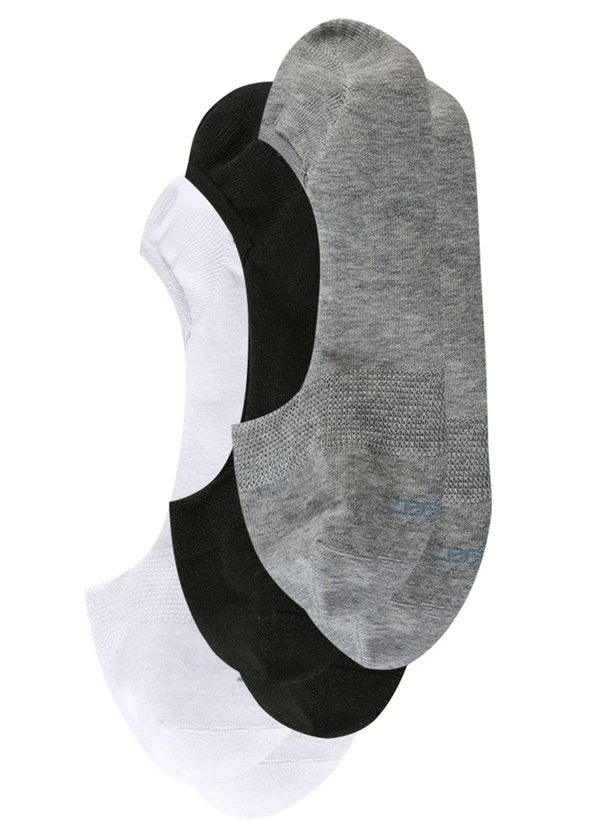 Zee Rucci - Kit com 3 pares Meias Sapatilhas Multicores