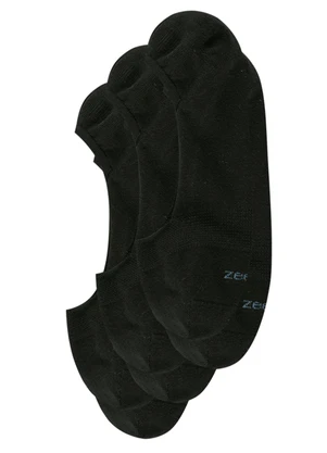 Zee Rucci - Kit com 3 pares Meias Sapatilhas Preto - ZEE RUCCI