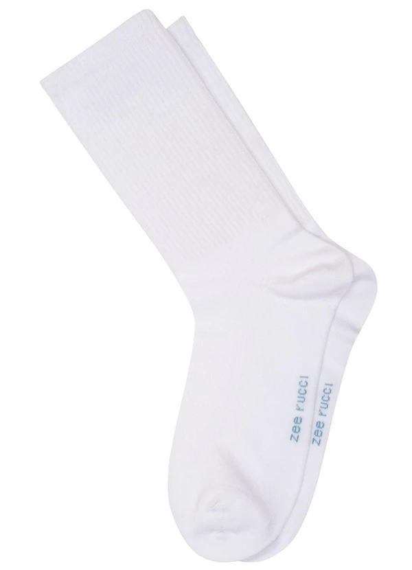 Zee Rucci - Meia Cano Alto Branco