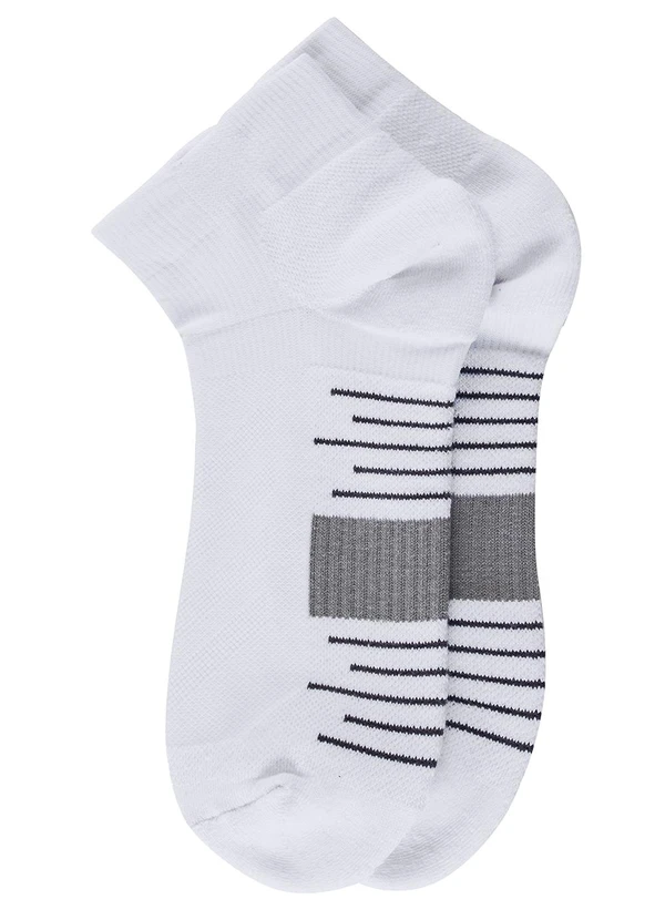 Zee Rucci - Meia Esportiva Cano Curto Branco