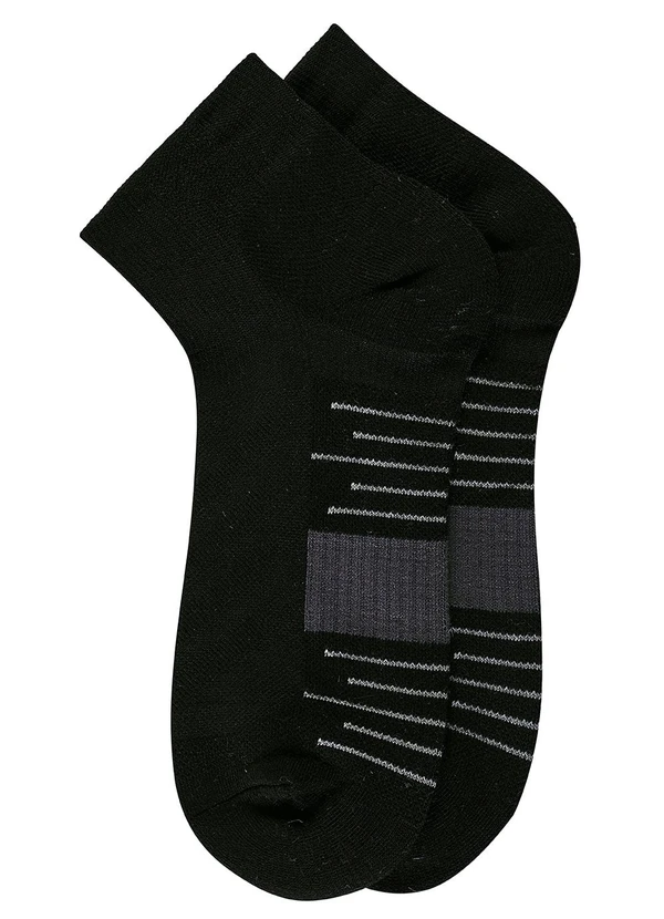 Zee Rucci - Meia Esportiva Cano Curto Preto