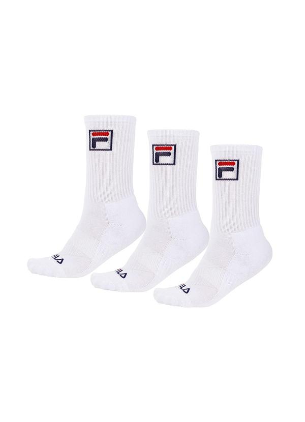 Fila - Tripack Unisex Cano Alto Fbox Branco