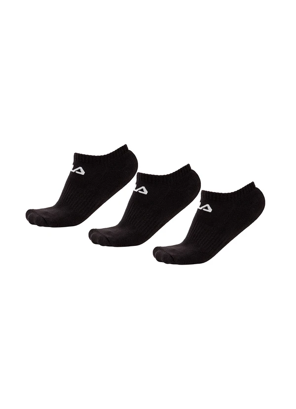 Fila - Tripack Unisex Cano Curto Preto