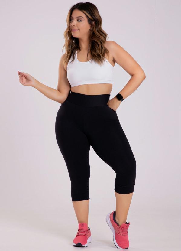 Graphene - Calça Corsario Malha Poliamida Preto 3