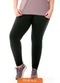 Zee Rucci - Calça Legging Plus Size Cós Alto Dobrável Marrom - variação: Preto