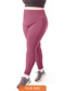 Zee Rucci - Calça Legging Plus Size Cós Alto Dobrável Marrom - variação: Rosa