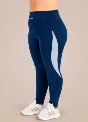 Endorfina - Legging Plus Size Feminina Super Power Azul - ENDORFINA