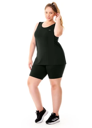 Zee Rucci - Regata Plus Alongada com Fenda Verde Preto - ZEE RUCCI