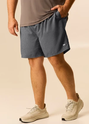 Malwee - Shorts Masculino Active Plus Cinza Escuro - MALWEE