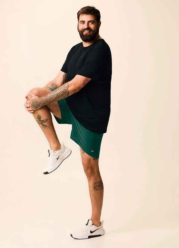 Malwee - Shorts Masculino Active Plus Verde Esmeralda