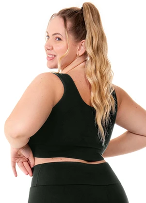 Zee Rucci - Top Plus com Bojo Removível sem Costura Preto - ZEE RUCCI