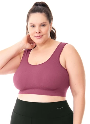 Zee Rucci - Top Plus com Bojo Removível sem Costura Rosa - ZEE RUCCI