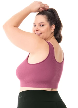 Zee Rucci - Top Plus com Bojo Removível sem Costura Rosa - ZEE RUCCI