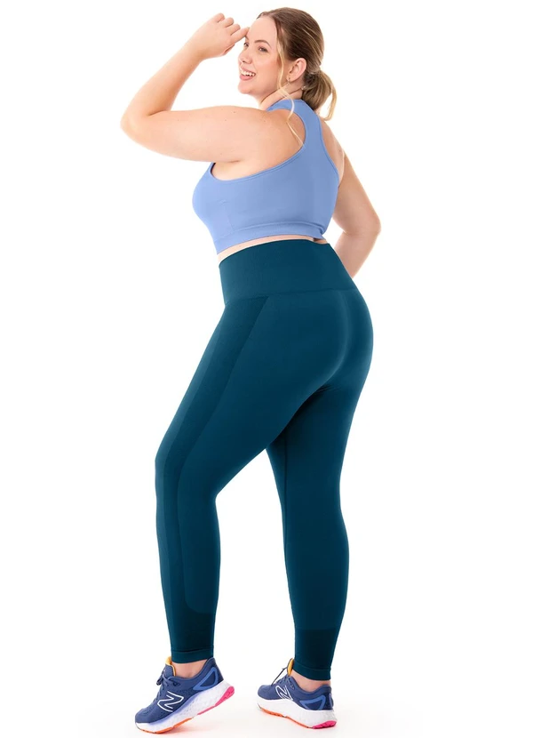 Zee Rucci - Top Plus Size com Zíper e Bojo Removível Azul 4