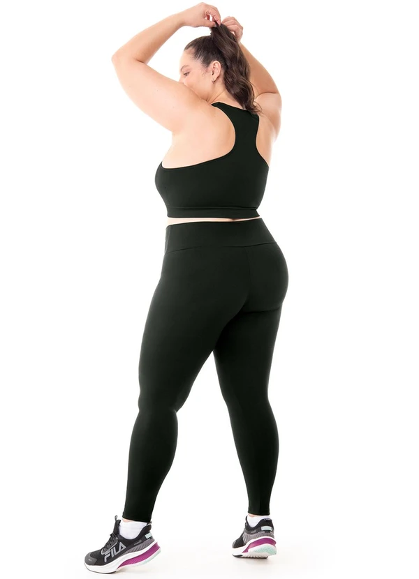 Zee Rucci - Top Plus Size com Zíper e Bojo Removível Preto 4