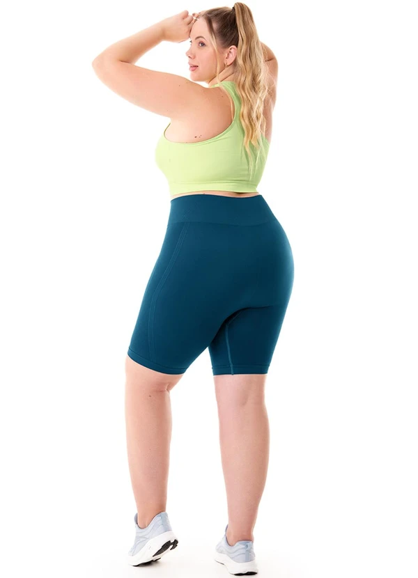 Zee Rucci - Top Plus Size com Zíper e Bojo Removível Verde 4