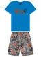 Ddk - Conjunto Camiseta e Bermuda Infantil Branco - variação: Azul
