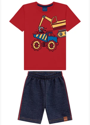 Ddk - Conjunto Infantil Menino Vermelho - DDK