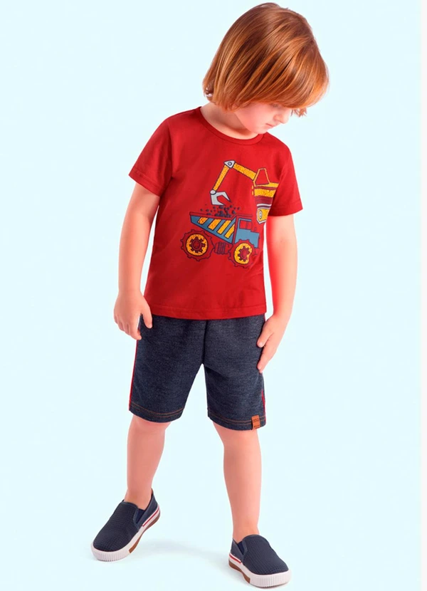 Ddk - Conjunto Infantil Menino Vermelho