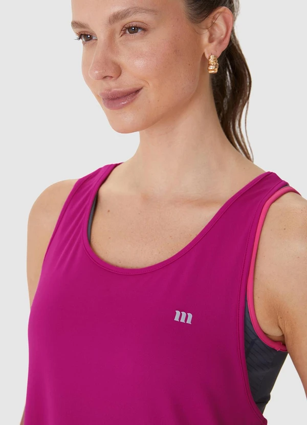 Malwee - Regata Alongada Malha Dry Rosa Escuro 4
