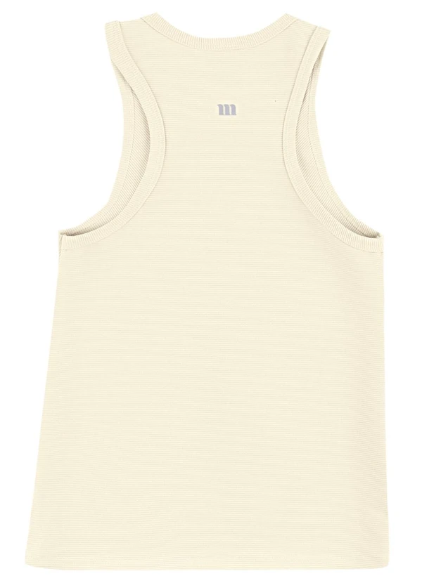 Malwee - Regata Canelada com Refletivo Off White 8