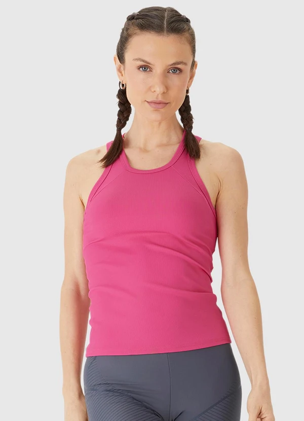 Malwee - Regata Canelada com Refletivo Rosa Escuro 1