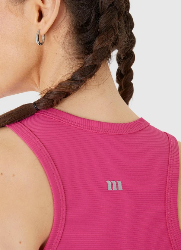 Malwee - Regata Canelada com Refletivo Rosa Escuro 5