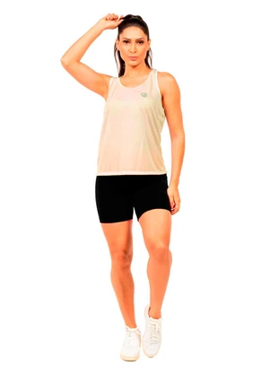 Cobertura - Regata com Estampa Feminina Bege - COBERTURA